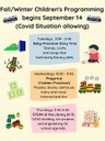 2021 Fall/Winter Children's Programs